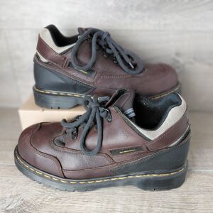 Dr Martens Boot Men 10 Brown Leather 8878 Steel Toe England Safety Work Shoe VTG
